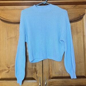 baby blue knit sweater